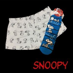 peanuts worldwide snoopy super soft slip on PJ shorts size L with s…